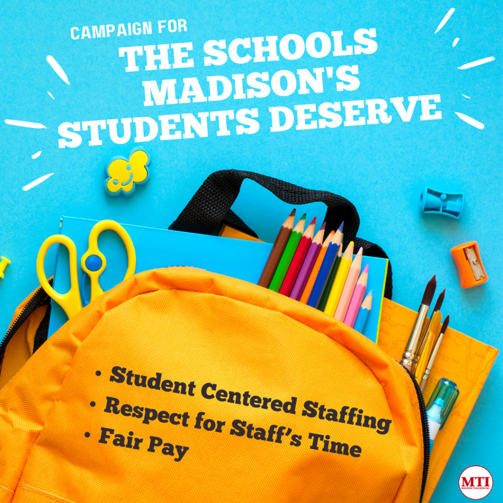 Educators Launch the “Schools Madison’s Students Deserve” Campaign MTI